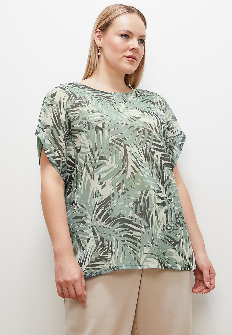 Women's Knit & Woven Combo Tunic
