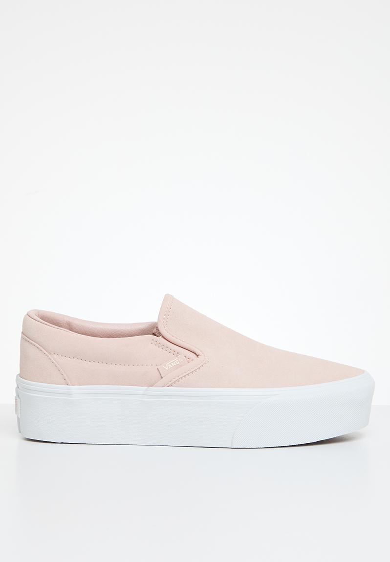 Ua classic slip-on stackform - mono embroidery rose smoke Vans Sneakers ...