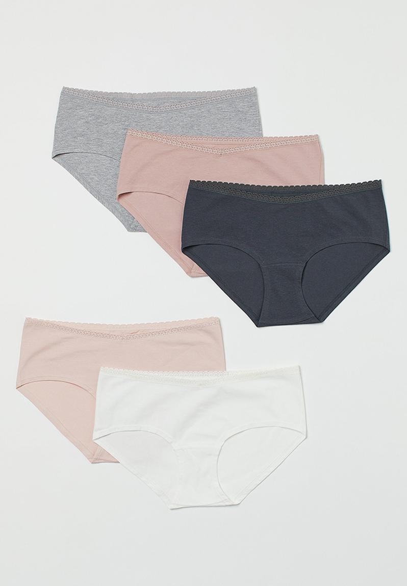 Mama 5 Pack Hipster Briefs Pink Dark Grey 0754792015 Handm Panties