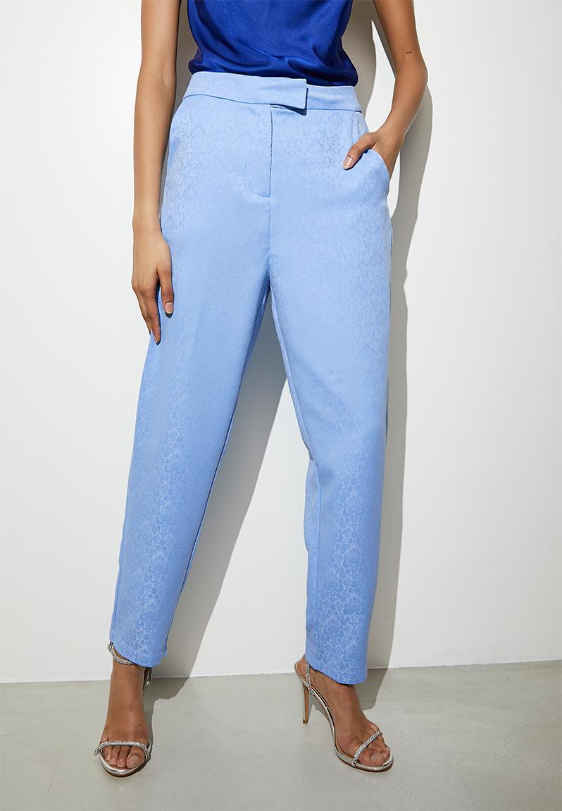 Paneled Satin Velvet Trousers