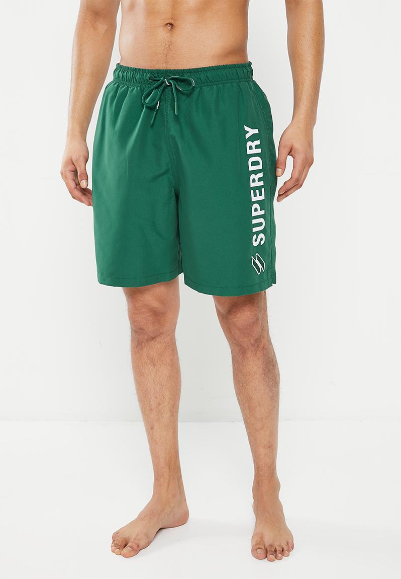 Superdry Crafter Swim Short - Pantaloncini Da Bagno Uomo Con Stampa Integrale - Elastico In Vita Con Cordoncino, Fodera In Rete E 3 Tasche