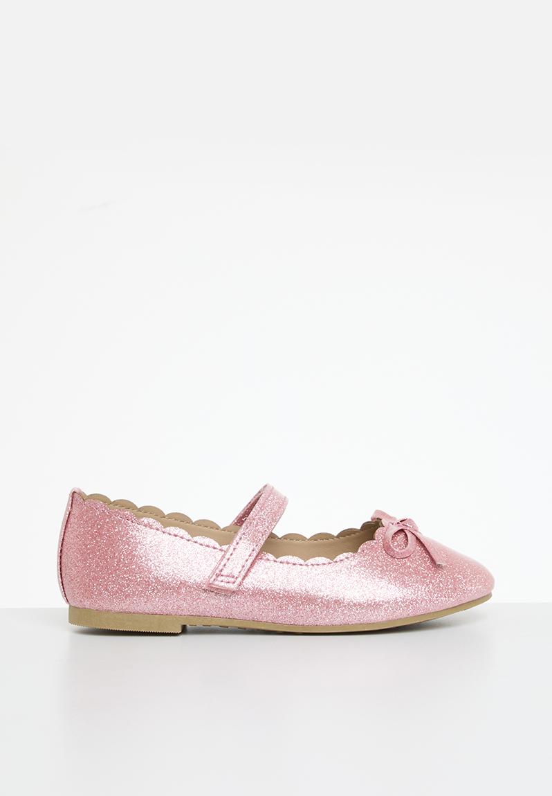 Lexi girls ballerina pump - pink glitter Pierre Cardin Shoes ...