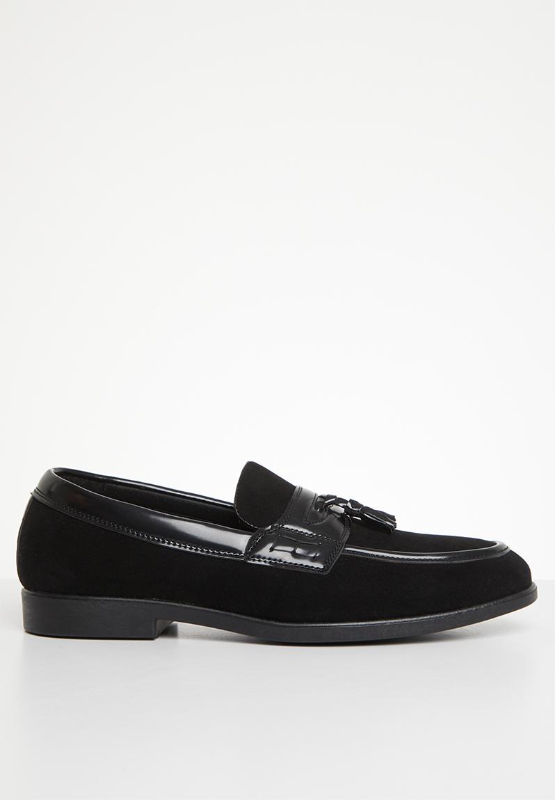 Formal slip on bow - black suede / spray PC Formal Shoes | Superbalist.com