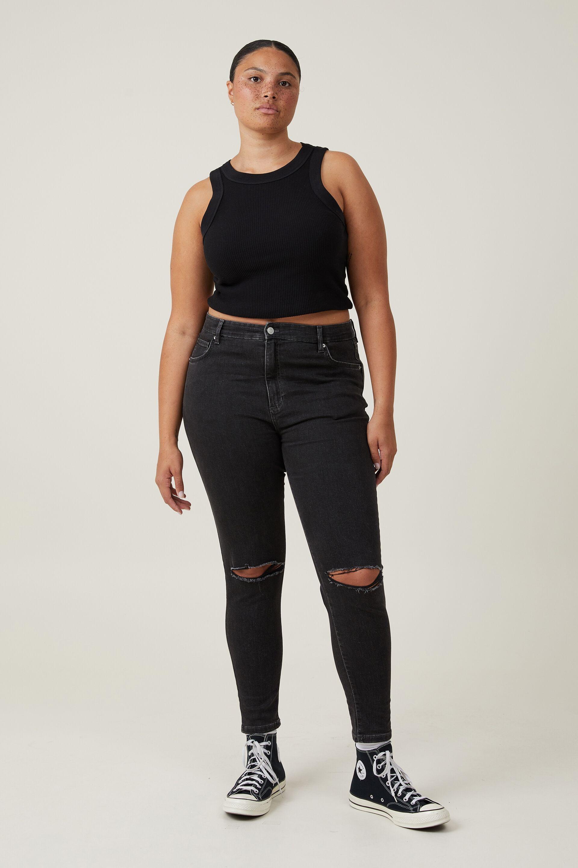 High Rise Skinny Black Jean