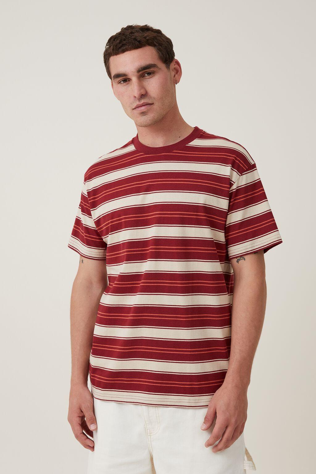 Contrast Striped Loose-Fit Shirts