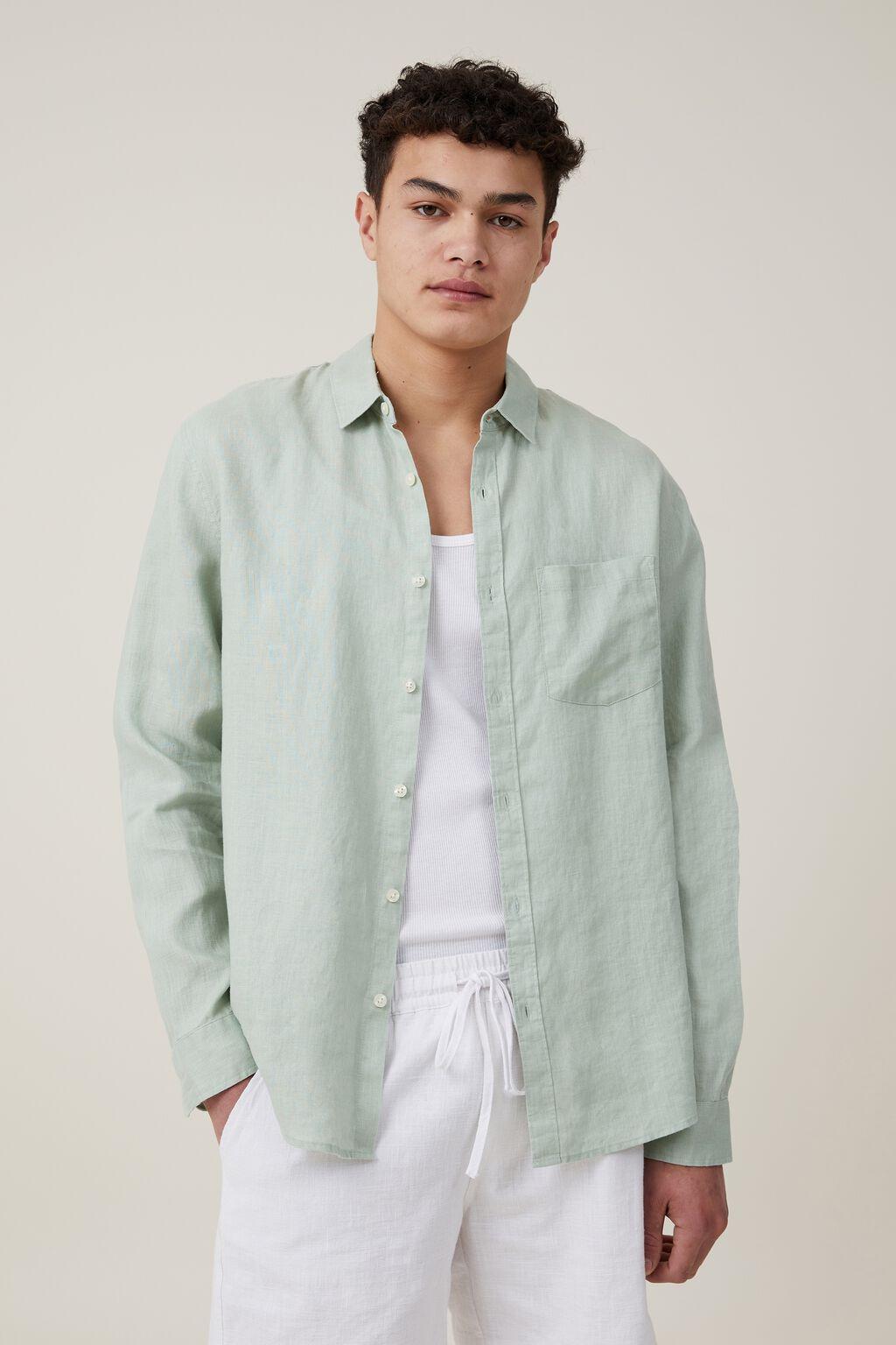 Linen long sleeve shirt - summer green Cotton On Shirts | Superbalist.com