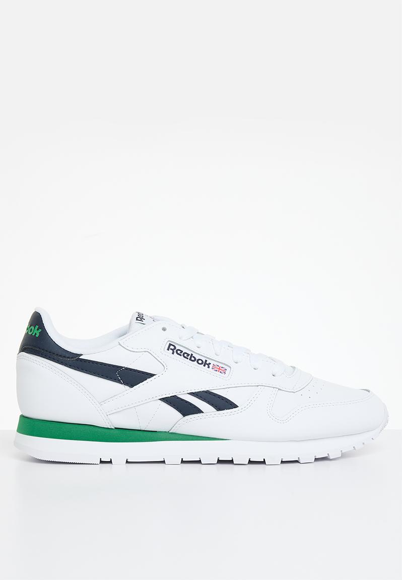 Classic leather - gy9748 - ftwr white/vector navy/glen green Reebok ...