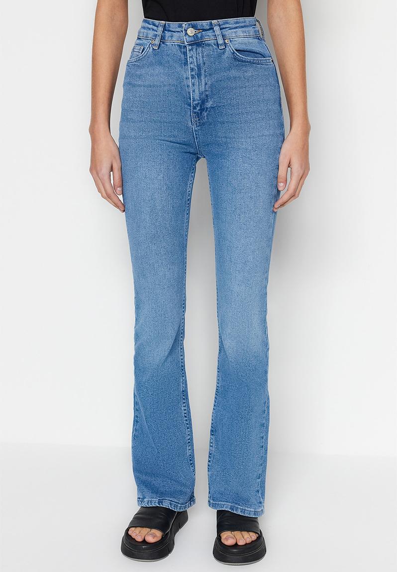 High rise wide leg jeans - blue Trendyol Jeans | Superbalist.com