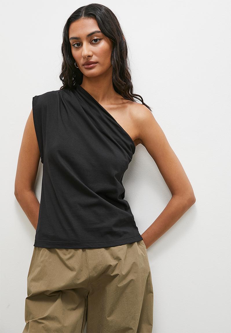 Asymmetrical T-shirt sleeveless - black Superbalist T-Shirts, Vests ...