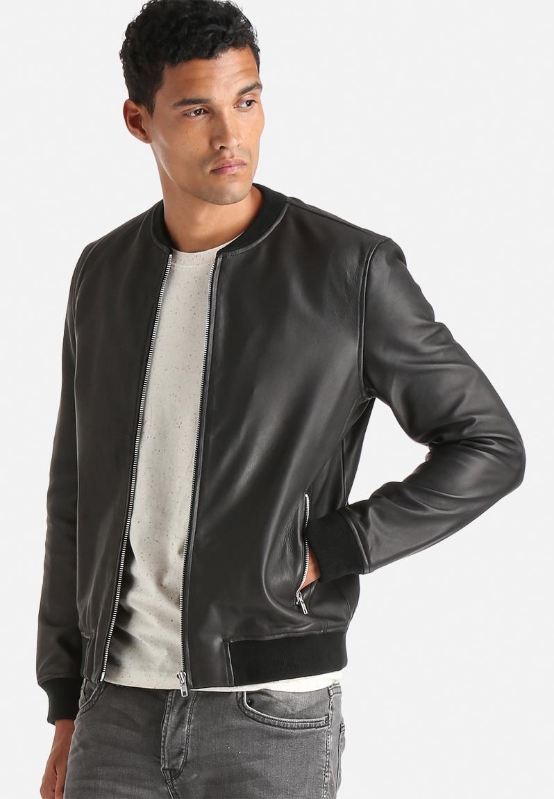 Briggs Leather Jacket - Black Selected Homme Jackets | Superbalist.com
