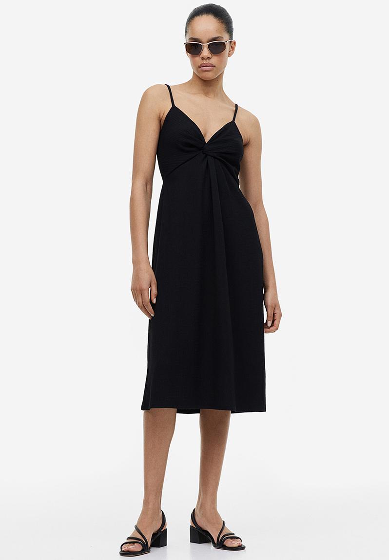 Twist-detail dress - black - 1163144001 H&M Casual | Superbalist.com