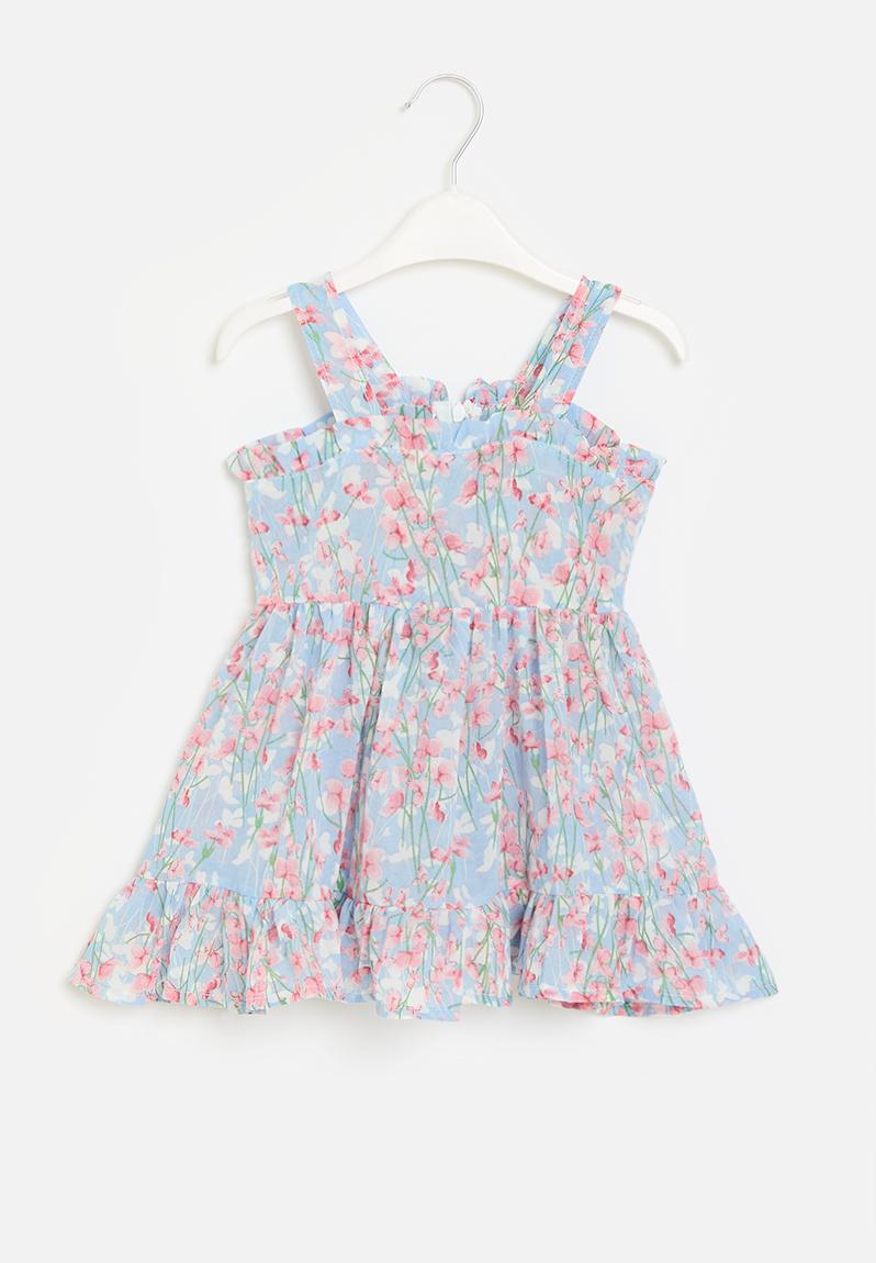 Toddler Girl Blue Sleeveless Sweet Dress