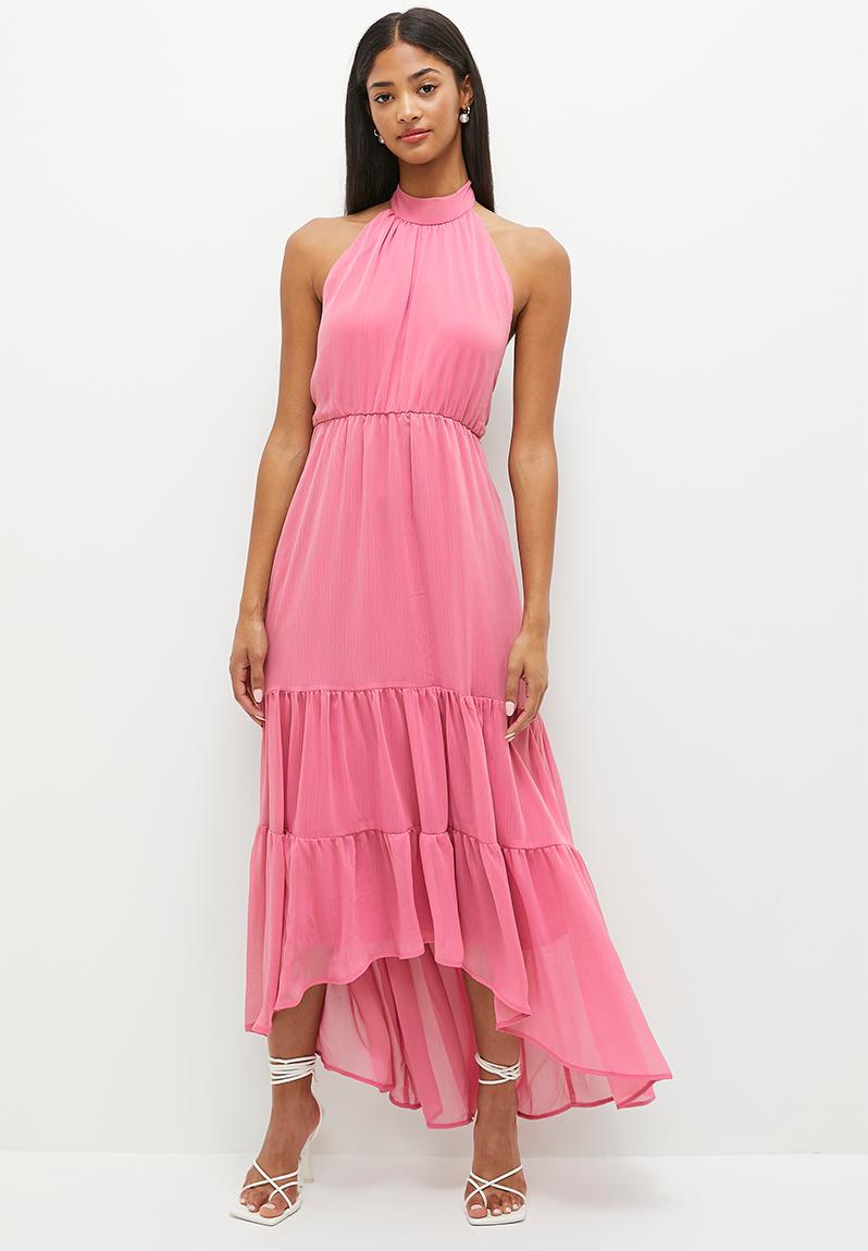 Women's Tiered Halter Maxi Dress