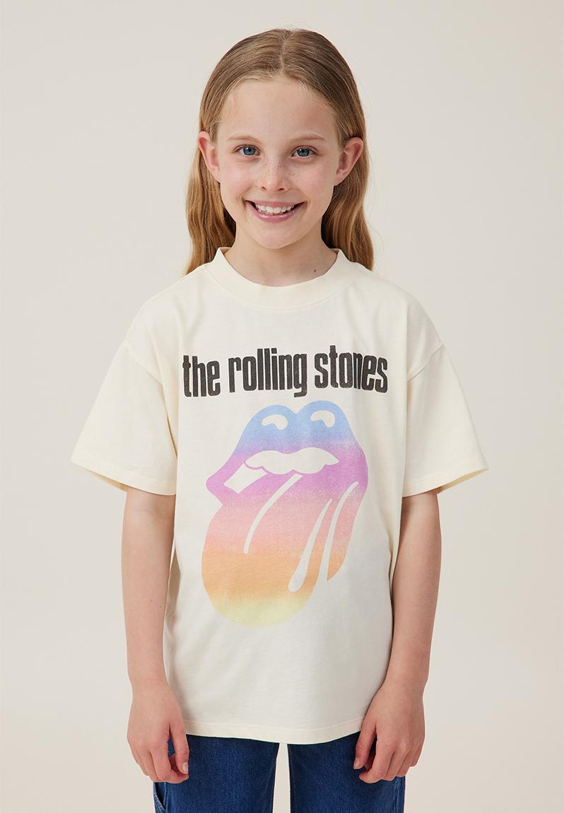 License drop shoulder short sleeve tee - lcn bra rolling stones/dark ...