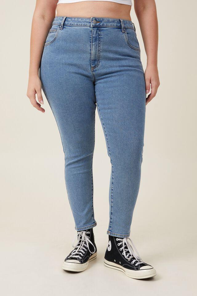High-Waisted Slimming Cropped Jeans