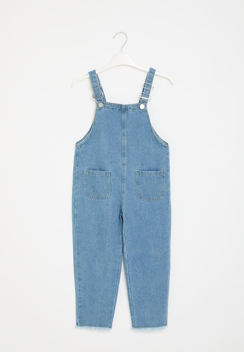 Dorothy Soft Cotton Girls Dress - Powder Denim