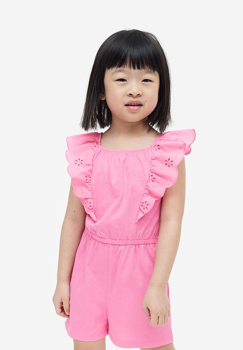 Flounce-trimmed jumpsuit - pink - 1117921001 H&M Dresses & Skirts ...