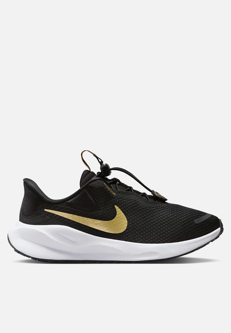 Revolution 7 Flyease - black/metallic gold-white-dk smoke grey Nike ...