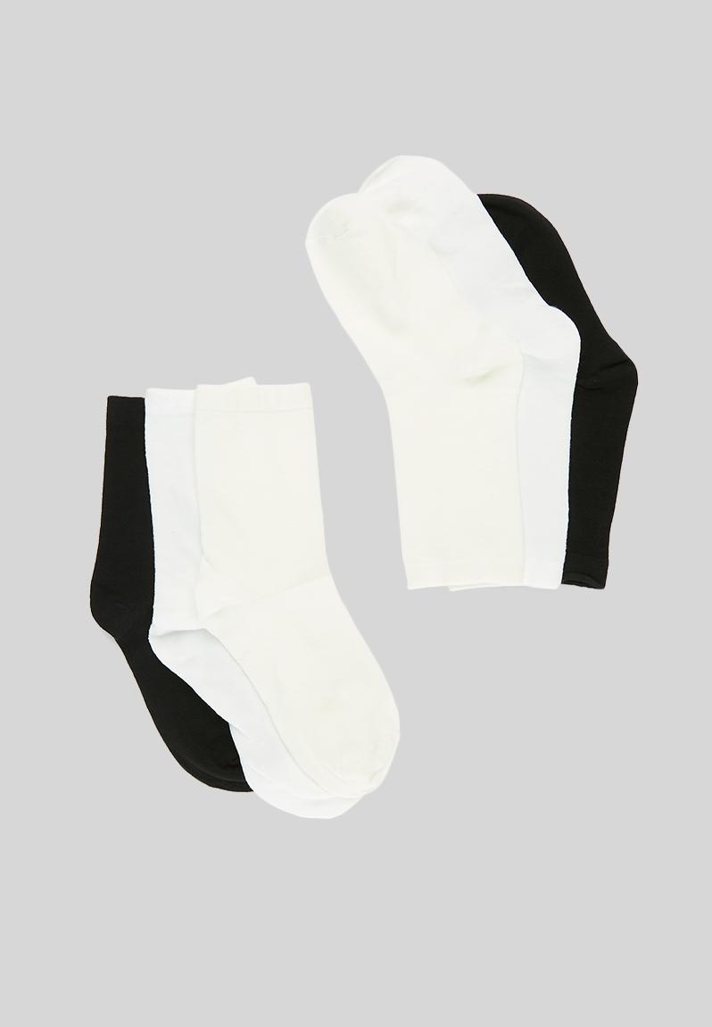 Alma 3 pack socks - black/cream/white Tessa Design Stockings & Socks ...