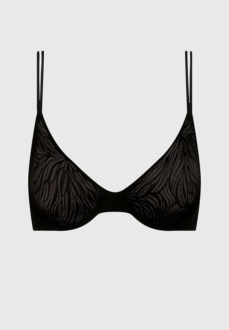 Unlined Demi Black Calvin Klein Bras 