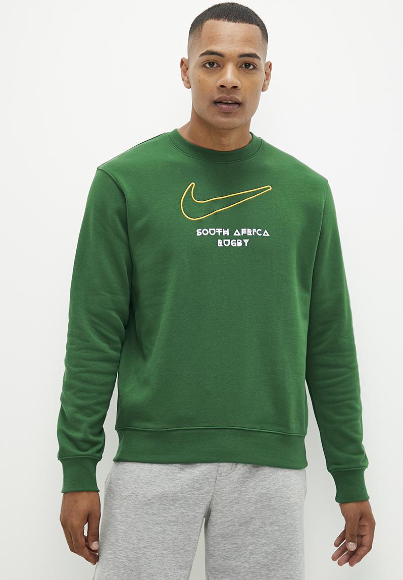 Spr m nk unity crew ft - gorge green/university gold Nike Hoodies ...