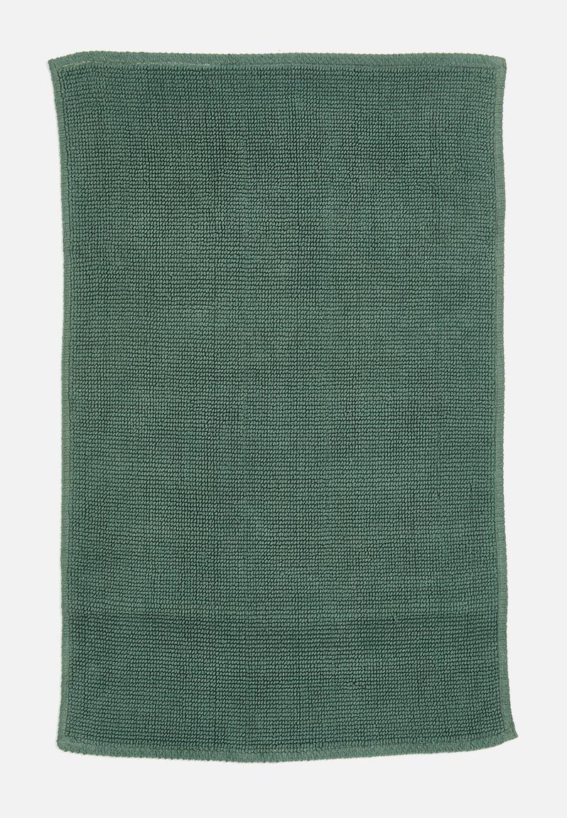 Plain cotton bath mat green Sixth Floor Bathroom Accessories