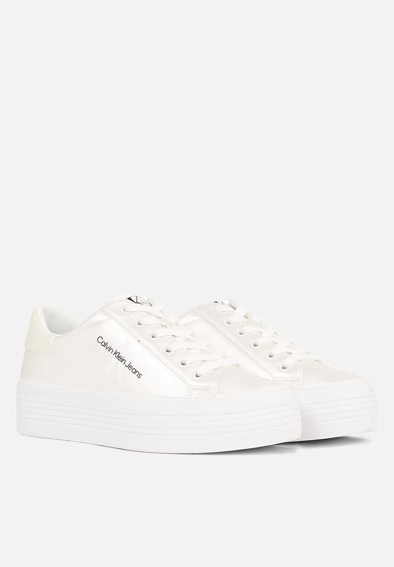 Vulc flatform laceup ny pearl wn - Pearlized Bright White CALVIN KLEIN ...