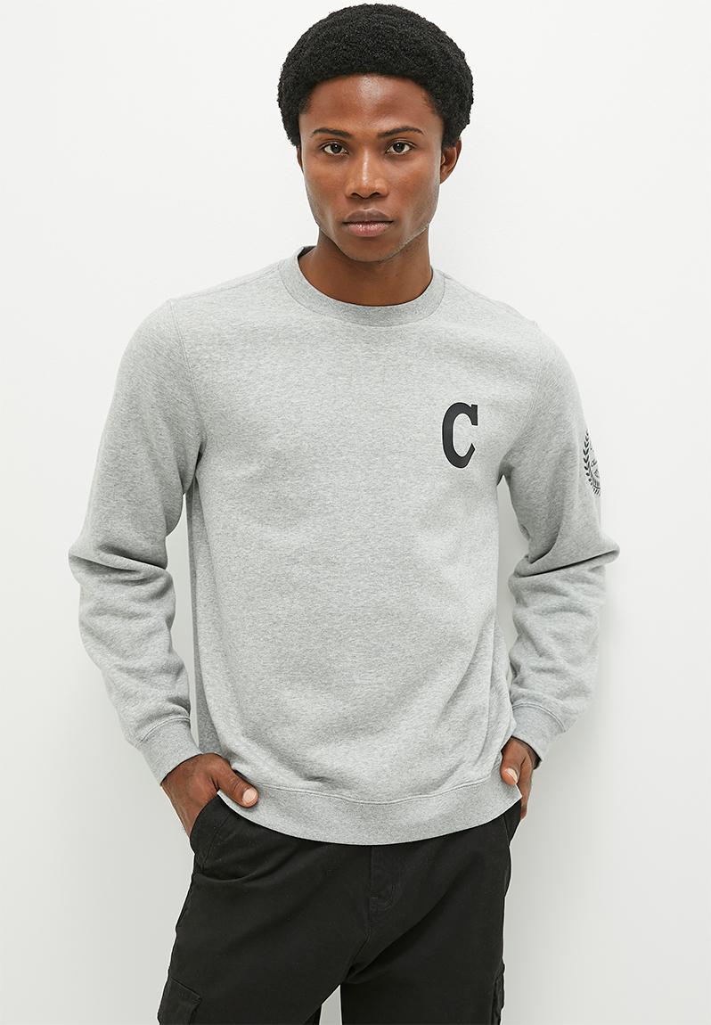 Chuck Retro Graphic Crew - Vintage Grey Heather Converse Hoodies ...