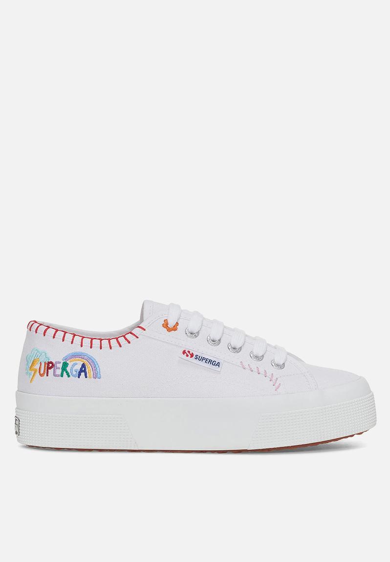 2740 Happy label adi white multi emb logo SUPERGA Sneakers Superbalist