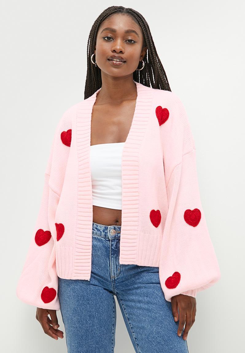 Brodie - I Heart You Cardigan in Grey