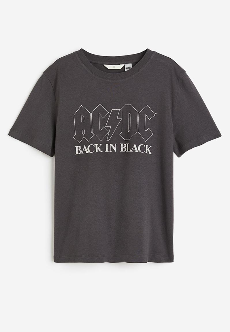 T-shirt with a motif - dark grey/ac/dc - 0762470352 H&M T-Shirts, Vests ...