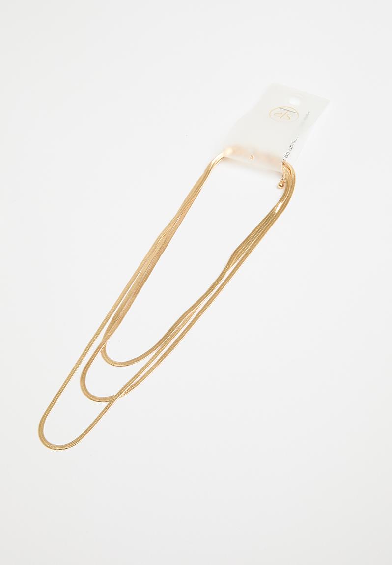 Gabriella multi row chain - gold Tessa Design Jewellery | Superbalist.com