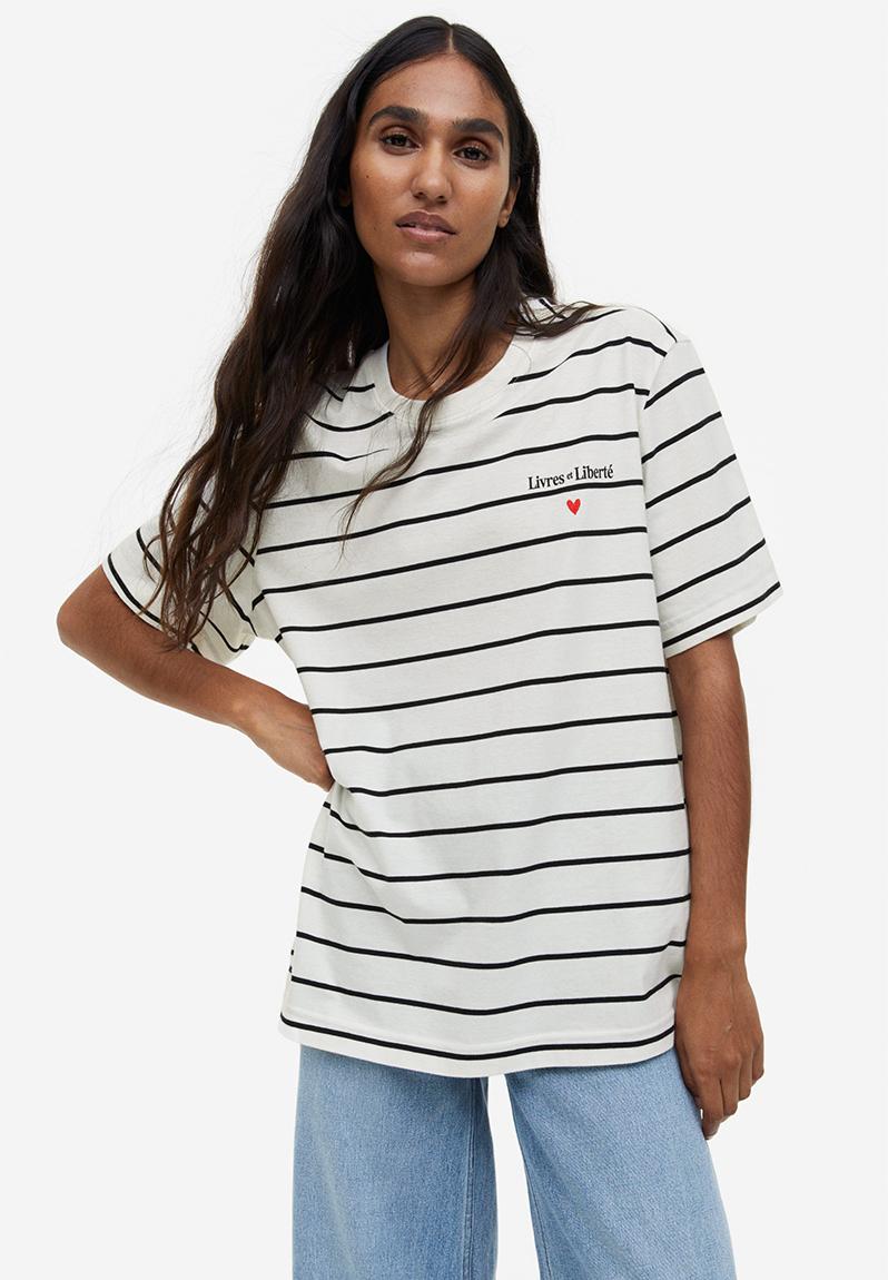 Otis-M T-shirt - White Black Stripe main image 1