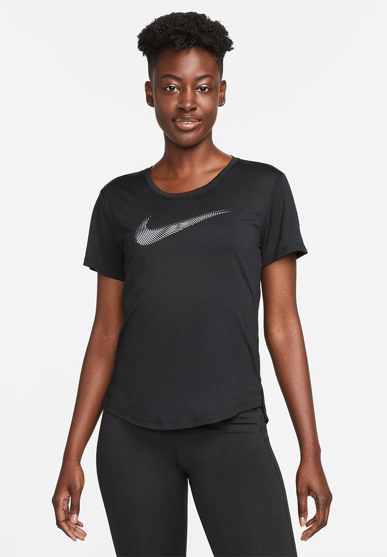 Nike Dri-FIT Swoosh Women's Short-Sleeve Running Top - black Nike T ...