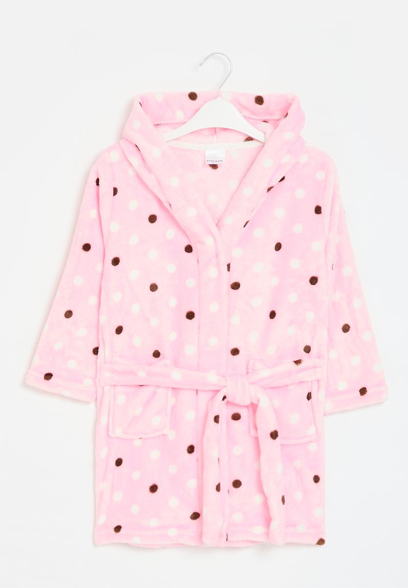 Women's Sheer and Lace Polka Dot Dressing Gown With Lingerie Set main image 1