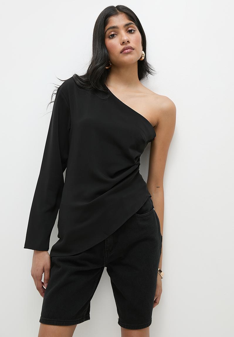 Soft draped asym shell - black Superbalist Blouses | Superbalist.com