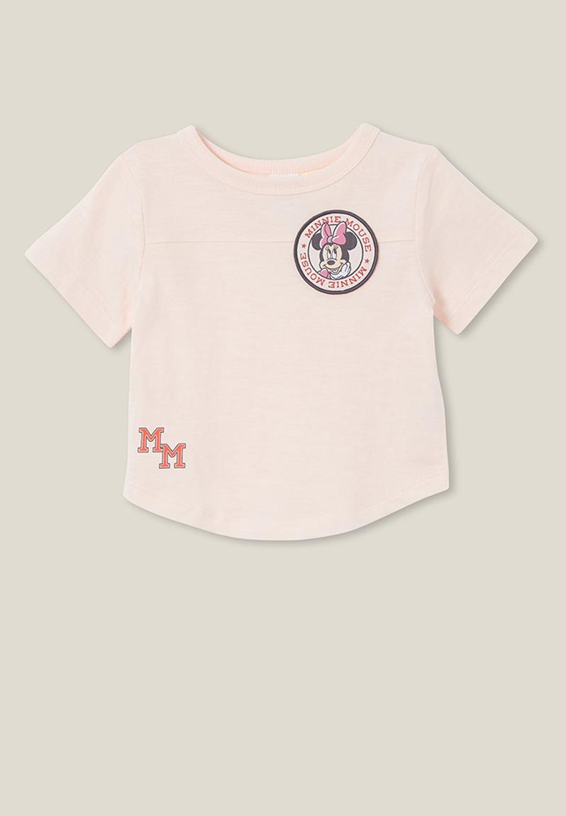 Fynn slub spliced tee lcn - lcn dis crystal pink/minnie badge Cotton On ...