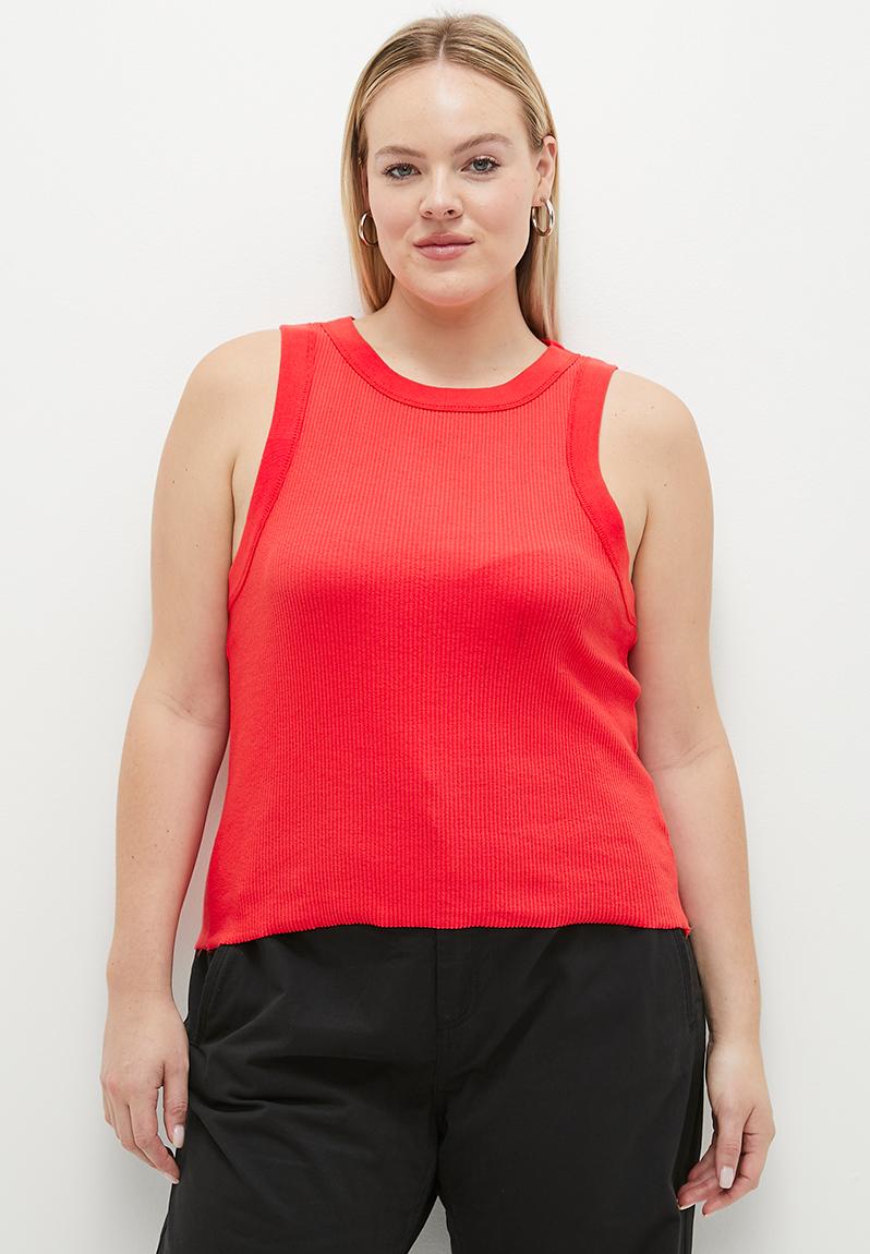 Débardeur Rouge Venezia Taille 26/28W Plus - 100% Coton, Très Bon état