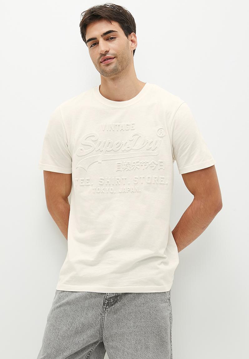 Embossed vl T-shirt - cream Superdry. T-Shirts & Vests | Superbalist.com