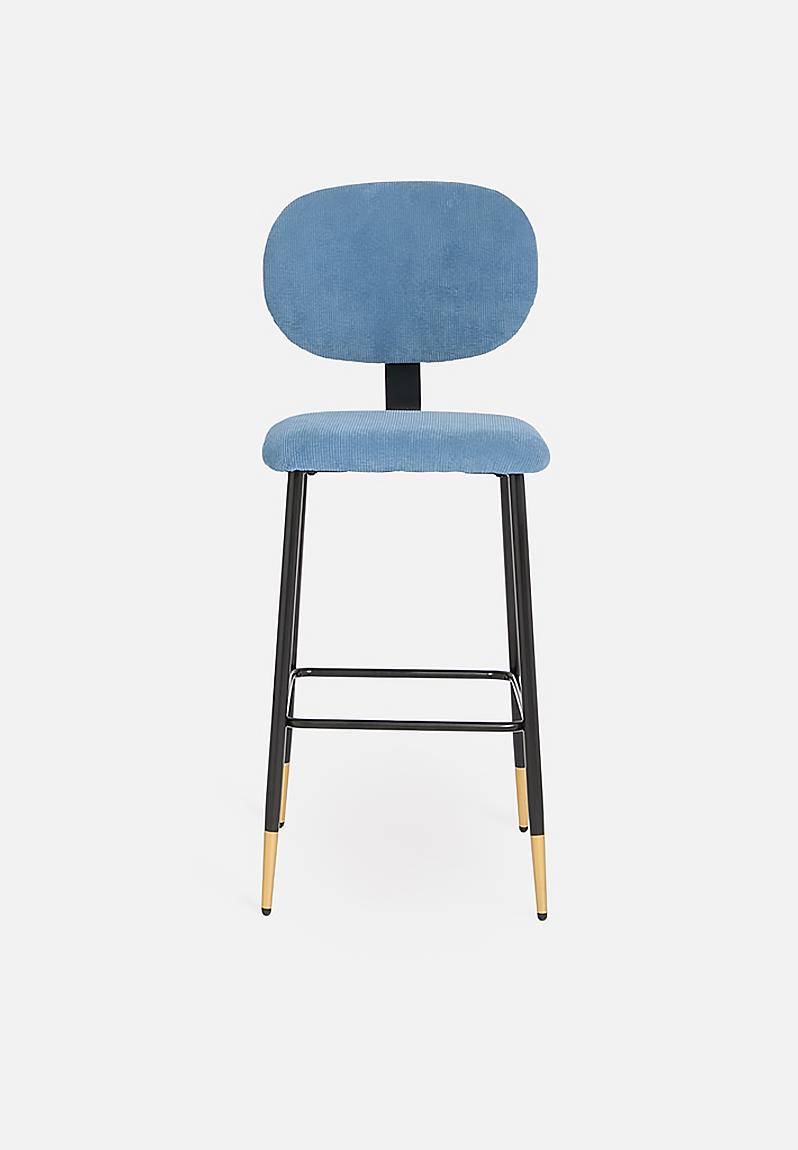 Elora bar stool blue Sixth Floor Chairs Superbalist