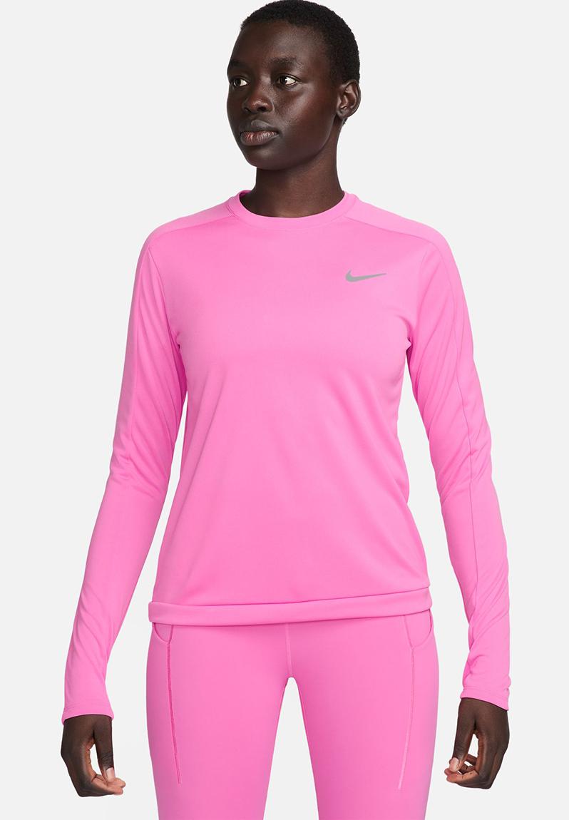 W nk df pacer crew - playful pink/reflective silver Nike Hoodies ...