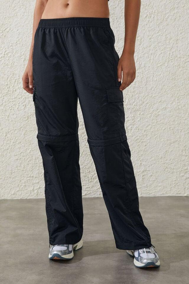 Worship Smoko Zip Off Cargo Pant Washed Black