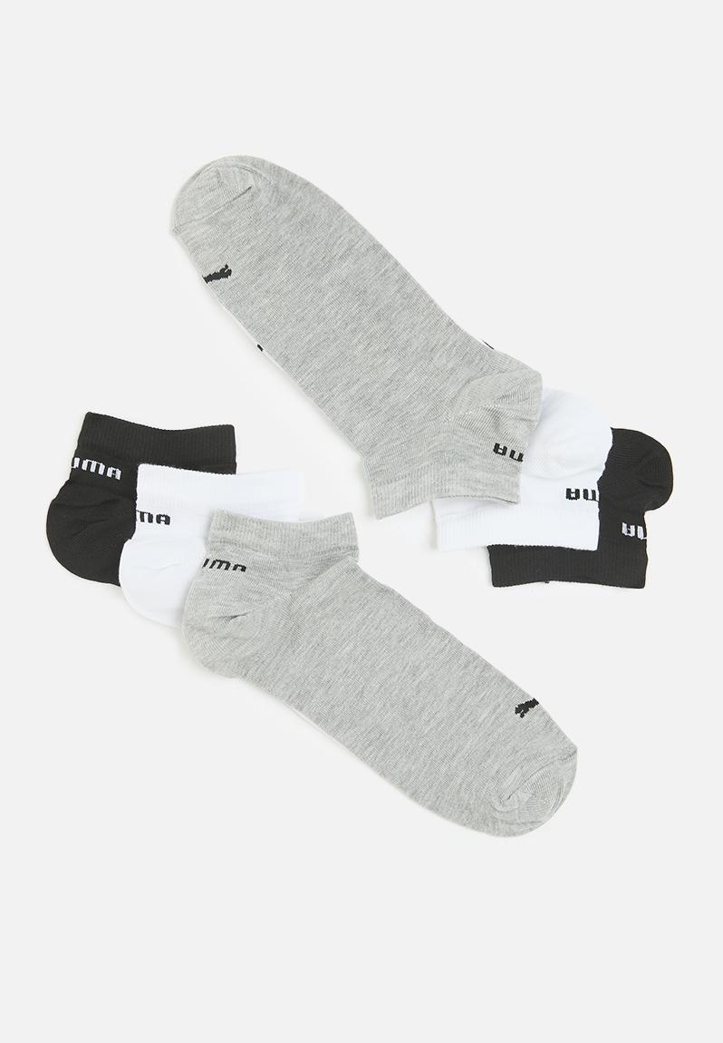 Mens 3 Pk Low cut socks-Grey melange/White/Black6
