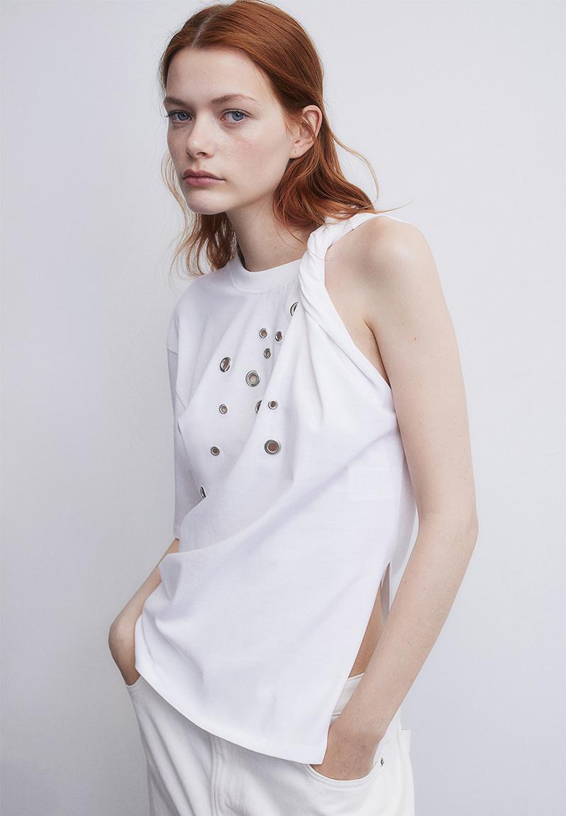 Soho Lifestyle Eyelet Vest Top