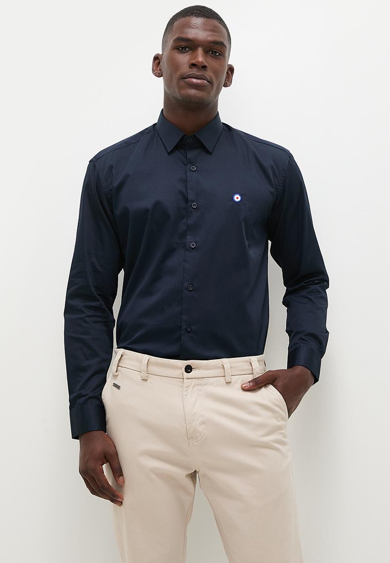 Essential target shirt long sleeve - navy Ben Sherman Formal Shirts ...