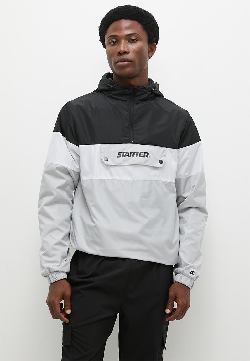 Starter Jess Wind Breaker - Grey/White/Black Starter Jackets ...