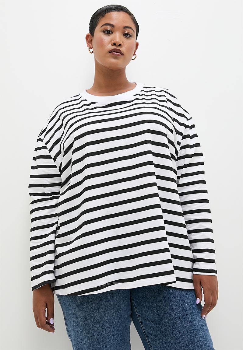 Pristine Striped Tee Black main image 1