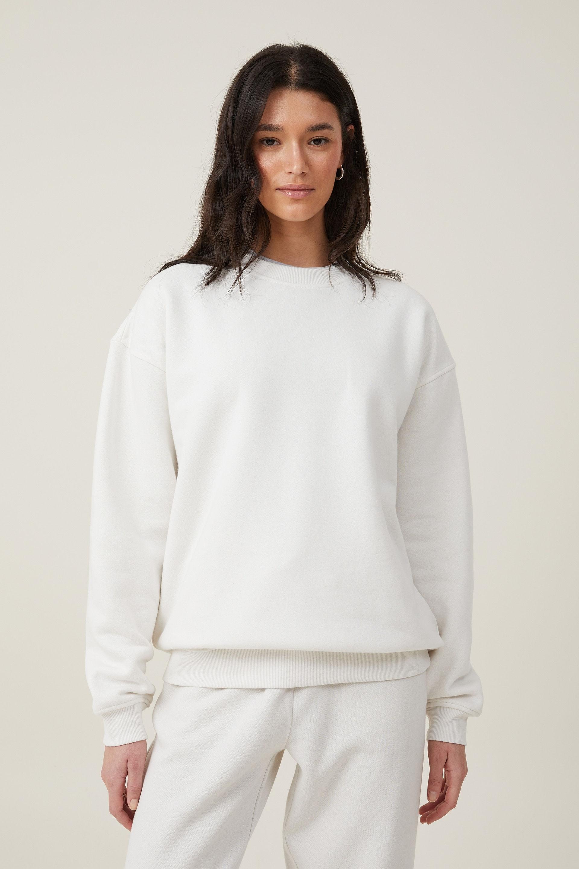 White Cozy Unisex Sweat shirt with quote 