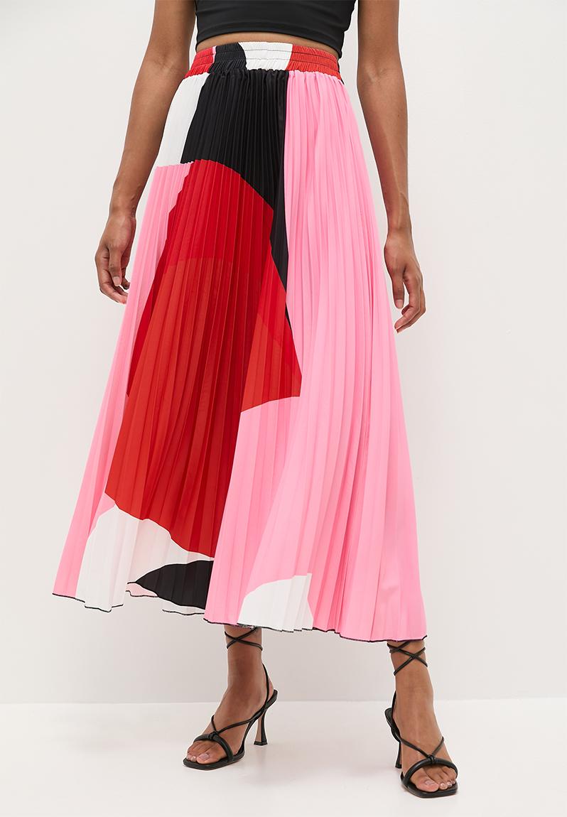 Colourblock pleated skirt - colourblock Superbalist Skirts ...