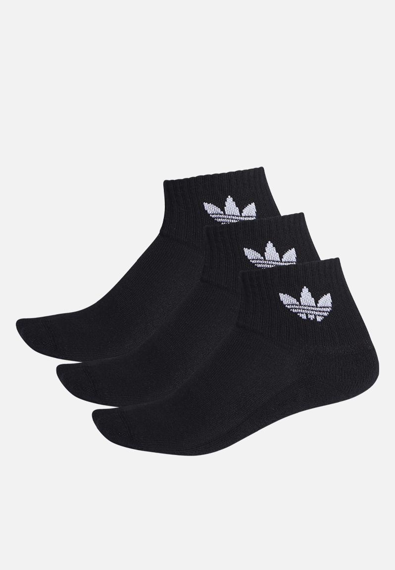 Mid ankle sock 3 pack - black adidas Originals Socks | Superbalist.com